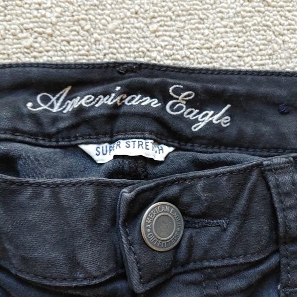 8 Long American Eagle Outfitters black jeggings skinny jeans - Picture 4 of 9